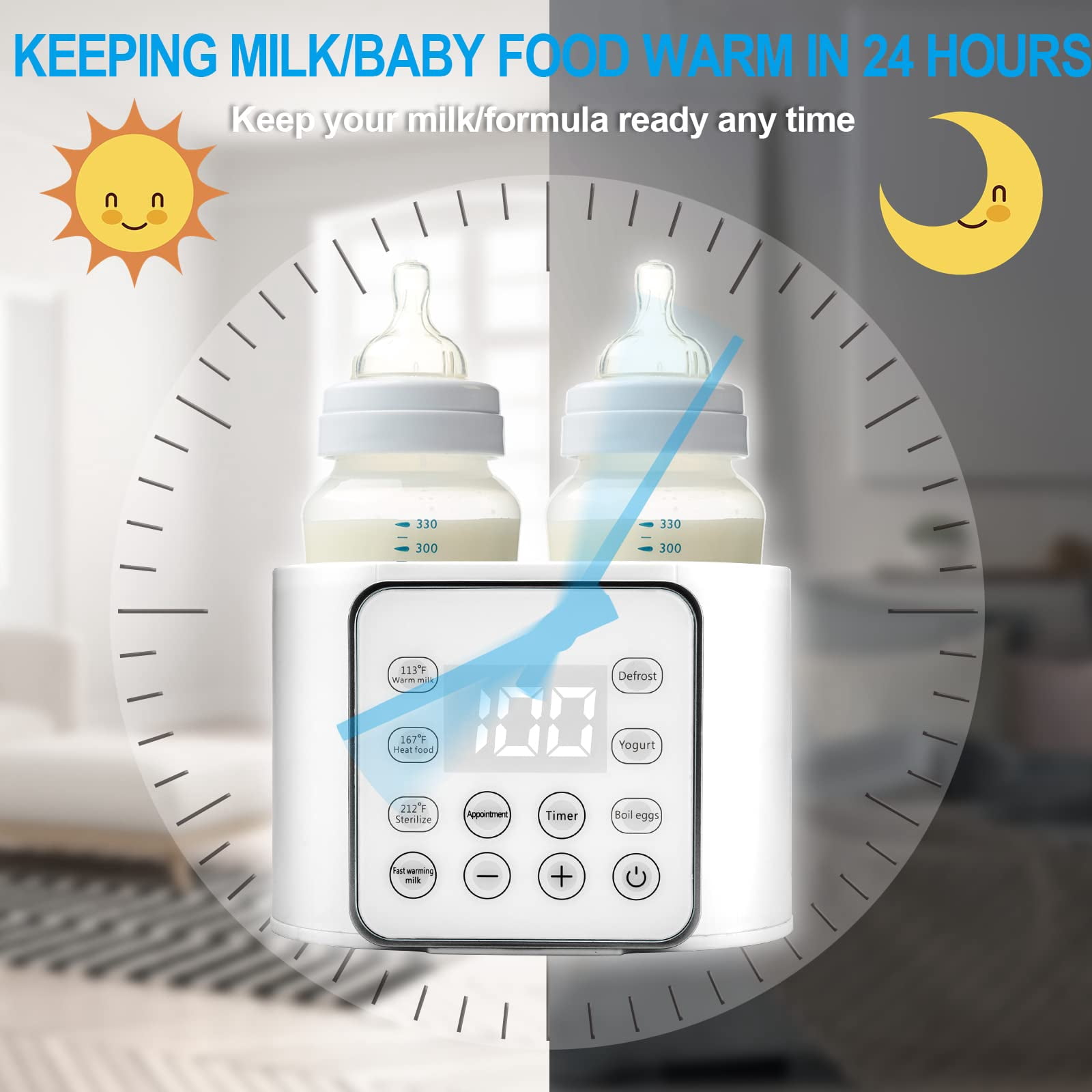 Directly supplied by the manufacturer, baby liquid constant temperature bottle warmer, dual bottle warmer, two-in-one milk warmer, sterilizer and insulation machine