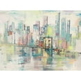 thumbnail image 2 of Florio, Luigi 32x25 White Modern Wood Framed Museum Art Print Titled - Mattino a Manhattan, 2 of 4