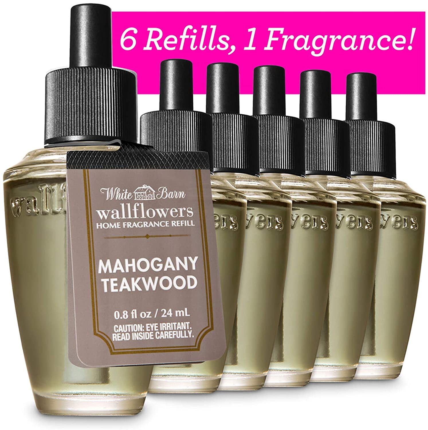 Aroma Diffuser (refill) - Bath And Body Works White Barn Mahogany Teakwood  Wallflowers Fragrance