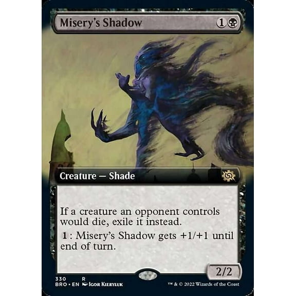 MtG The Brothers' War Rare Misery's Shadow (Extended Art) #330
