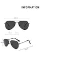 thumbnail image 2 of Gafas de sol polarizadas estilo aviador para niños, adolescentes y jóvenes, talla S, 2 of 5