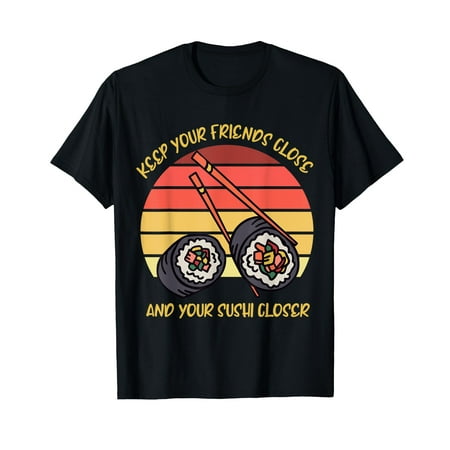 

Food lover Japanese food chopsticks delicious yummy sushi T-Shirt-L