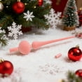 thumbnail image 6 of Btomtd Plastic Flocking Gourd Christmas Tree Topper with Long Point, Tree Top Christmas Decoration Props for Holiday Crafts, Festive Christmas Ornaments, Pink, 6 of 6