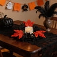 thumbnail image 5 of Fall Halloween Decoration for Home Indoor Outdoor Clearance Under $5.00!Halloween Autumns Harvests And Thanksgiving Table Decoration And Artificial Sunflower And Maple Leaf Candle Ring/Wreath, 5 of 6