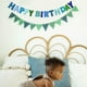 thumbnail image 5 of Banner de cumpleaños Meygajoe, guirnalda de bolas de fieltro, decoración azul, 5 of 8
