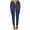 Blue, variant on Women's Casual Stretchy Pull-on Waist Skinny Solid Color Slim Leg Leggings Pants Drawstring M