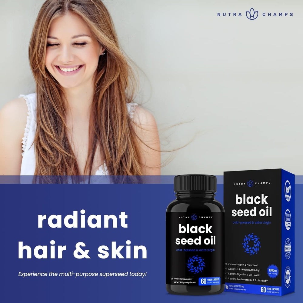 Buy NutraChamps Black Seed Oil Capsules Premium Vegan Black Cumin