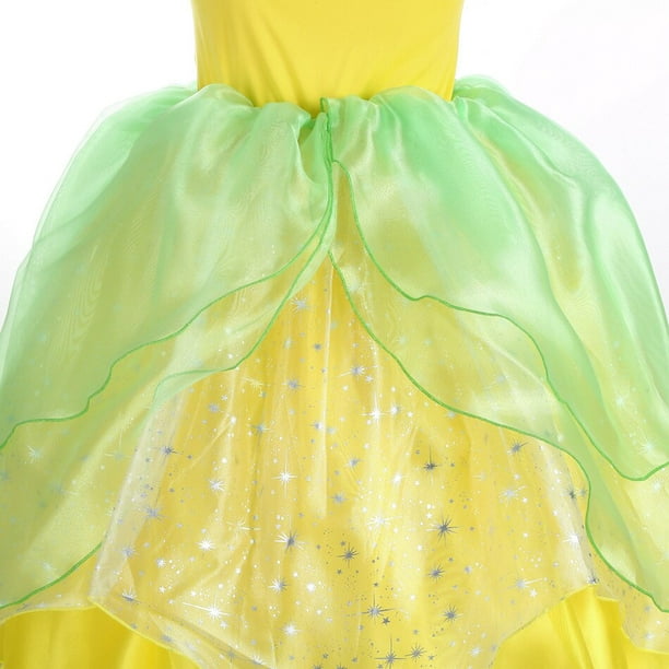 Robe de Princesse Tiana Fille Déguisement Princesse Grenouille Cost
