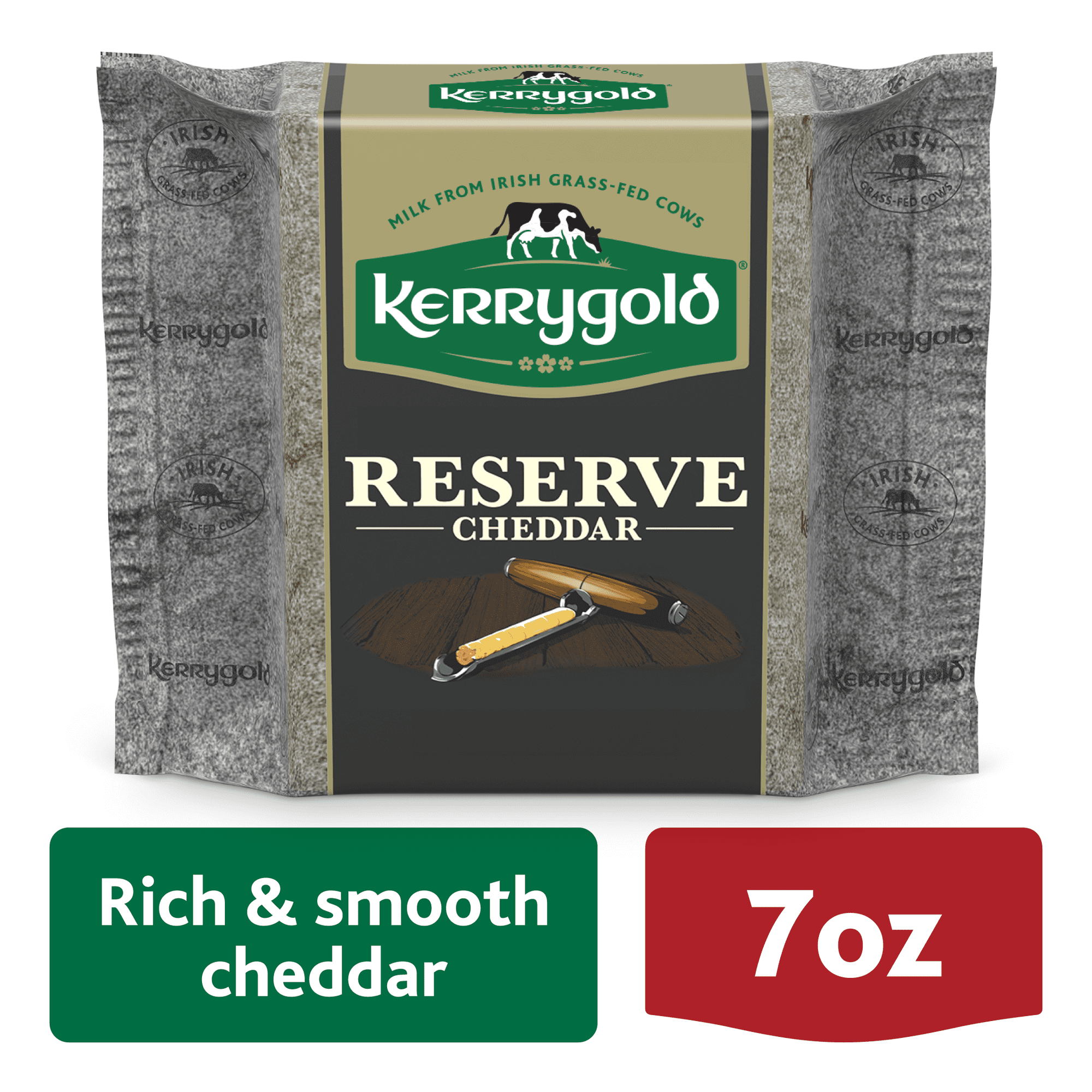 Kerrygold Grass-Fed Reserve Irish Cheddar, 7oz