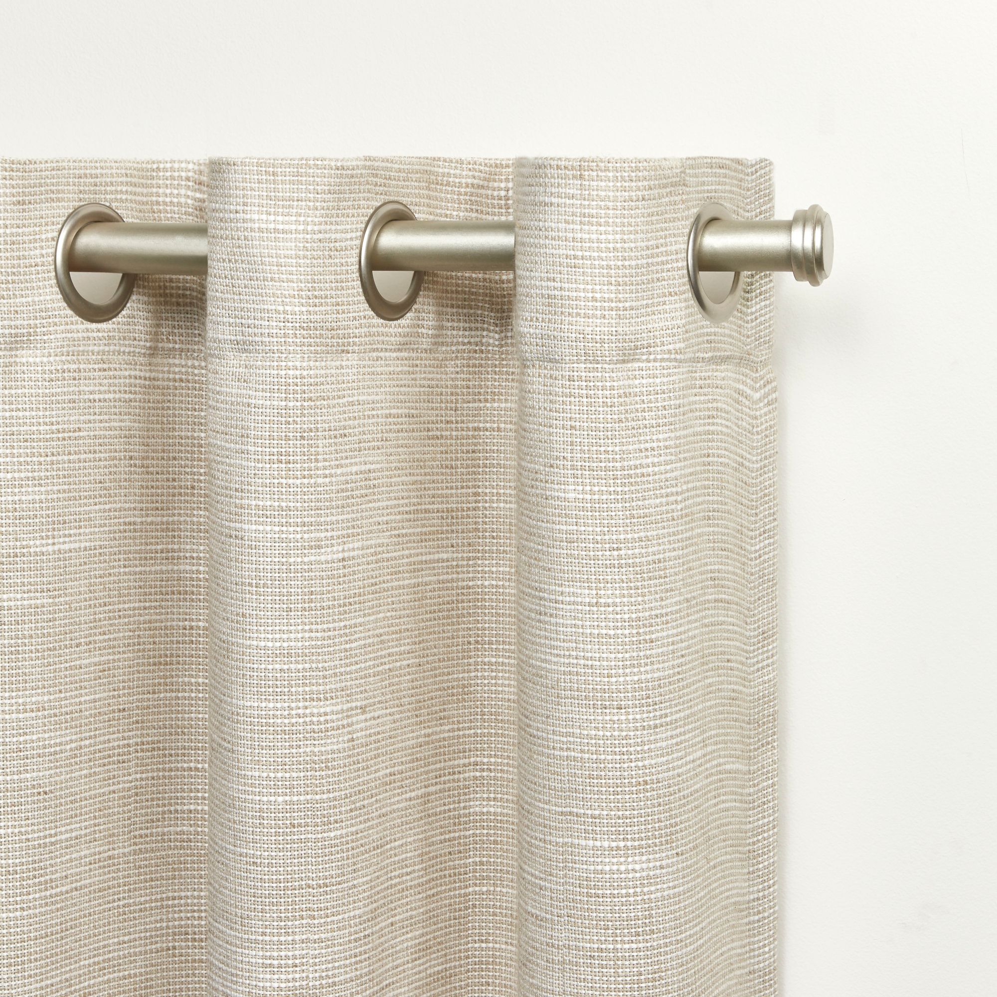 Exclusive Home Somers Light Filtering Grommet Top Curtain Panels, 54"x96", Natural, Set of 2
