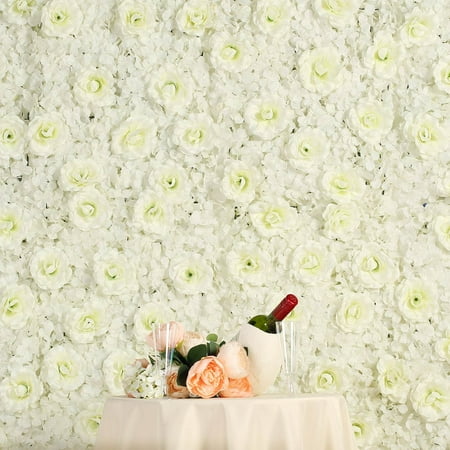 Hydrangea Silk Flower Arrangement Efavormart 4 Pack 11 Sq ft. UV Protected 3D Silk Rose & Hydrangea Flower Wall Mat for Centerpieces Arrangements Party Decorations ()