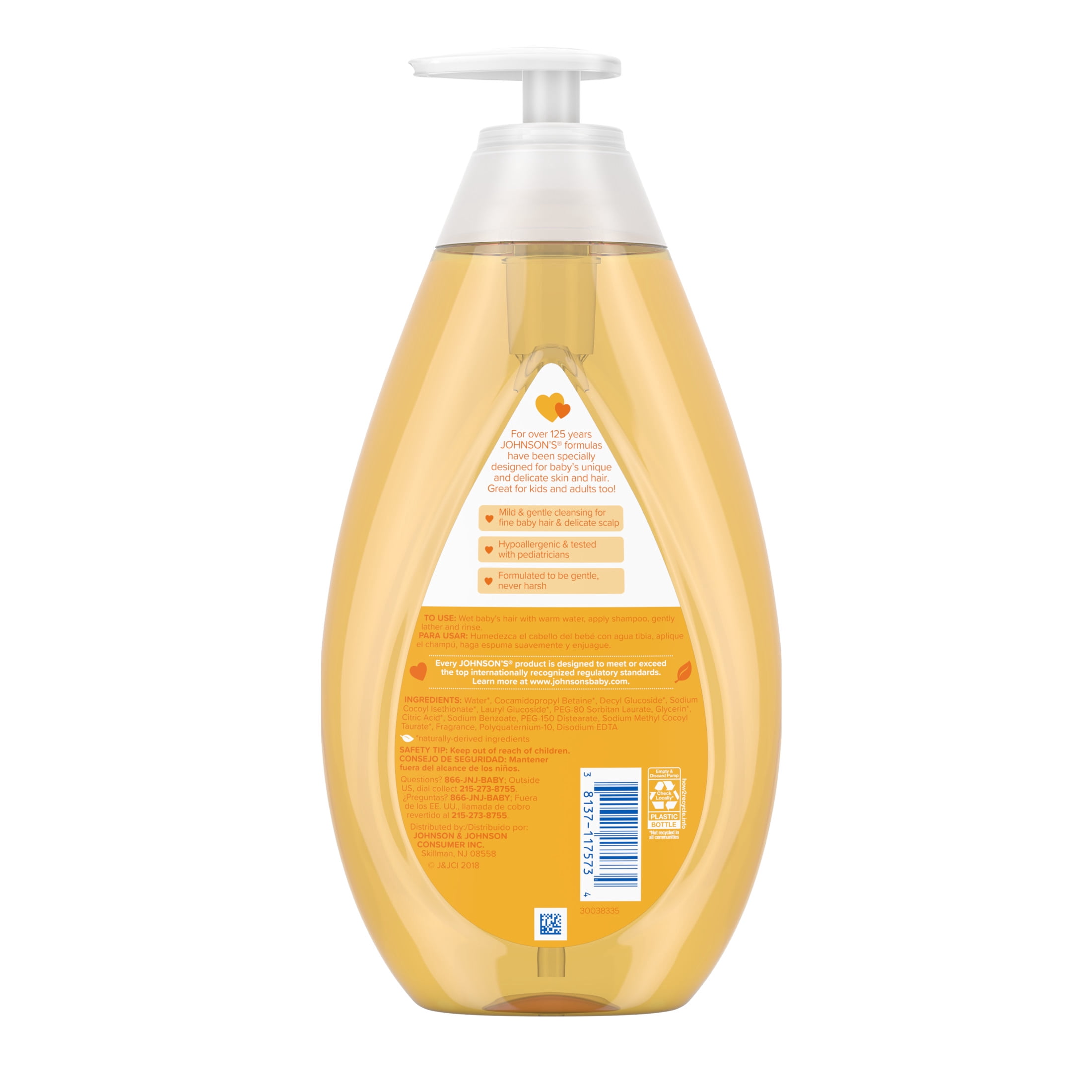 Johnson's Baby Shampoo with Gentle Tear-Free Formula, 27.1 fl. oz