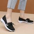 thumbnail image 2 of Womens Slip on Walking Shoes Spring Comfortable Breathable Lace up Mesh Golf Driving Nursing Sneakers, 2 of 7