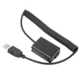 thumbnail image 2 of Dummy Battery, Multiple Protection Functions Spring Wire Length 40-80cm USB To FW50 Dummy Battery Strong Universality  For  A7 For A7S Camera, 2 of 8
