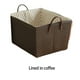 thumbnail image 4 of Matsuzay Cesta de almacenamiento con asa, contenedor Rectangular apilable, caja organizadora para el hogar, dormitorio, sala de estar, soporte Almacenamiento y organización del hogar Café 45x35x25cm, 4 of 6