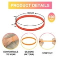 thumbnail image 2 of Muka 100 Pcs Silicone Bracelets, Elastic Pink Rubber Bands for Birthday, 2 of 7