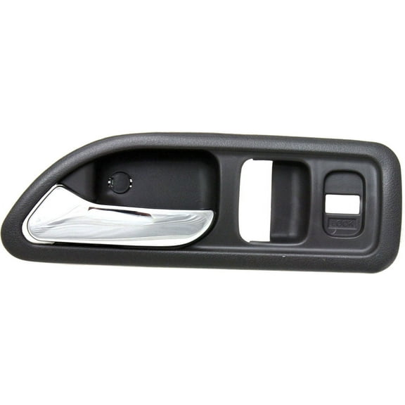 Interior Door Handle Compatible with 1994-1997 Honda Accord Front, Driver Side Coupe, USA Built Vehicle Gray bezel with chrome lever