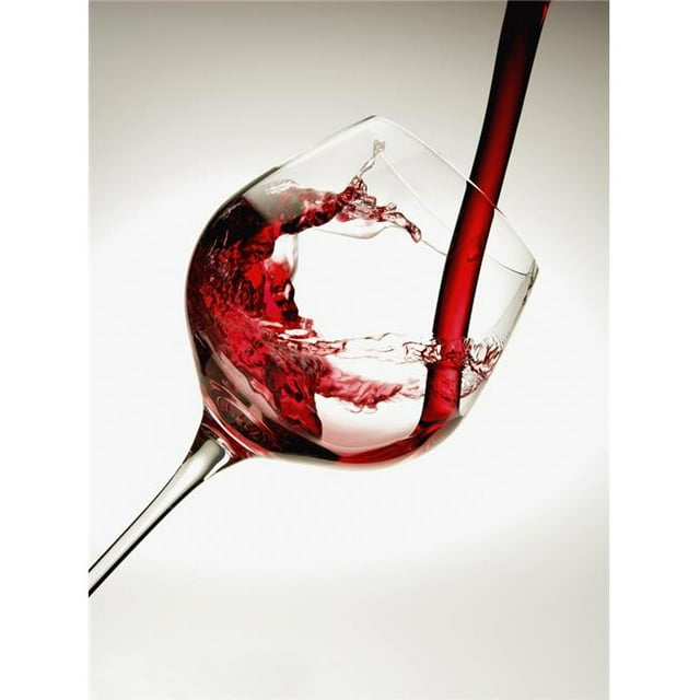 Design Pics DPI2317413LARGE Vin Rouge Versant dans une Impression d'Affiche en Verre, 26 x 36 - Grand