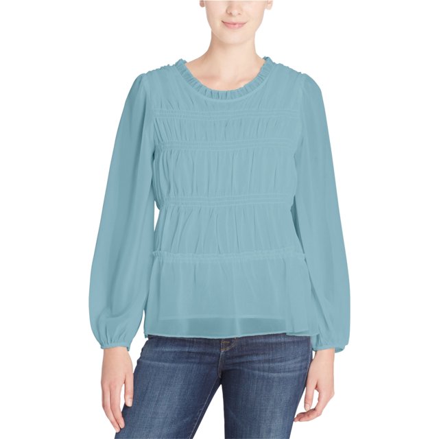 Catherine Malandrino Blusa Campesina Shirley para Mujer, Verde, X-Large Catherine Malandrino Campesino