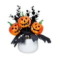 thumbnail image 3 of FVDPWYE Halloween Pumpkin Centerpiece, Artificial Potted Plant, Halloween Decoration for Orange, 3 of 9