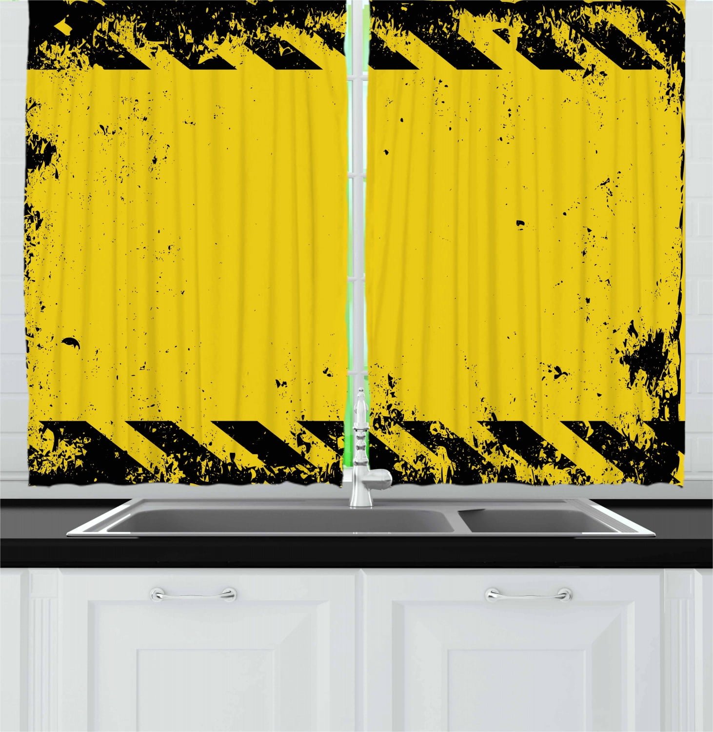 Home Garden Vintage Yellow Shower Curtain Hazard Caution Print For Bathroom Bathroom Supplies Accessories Home Garden Vintage Yellow Shower Curtain Hazard Caution Print For Bathroom Bathroom Supplies Accessories