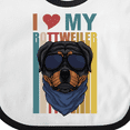 thumbnail image 4 of Inktastic I Love My Rottweiler Dog Boys or Girls Baby Bib, 4 of 4