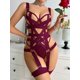 thumbnail image 1 of Conjunto de lencería sexy hueca divertida con diseño compuesto de niña con sombrero europeo y americano, 1 of 6