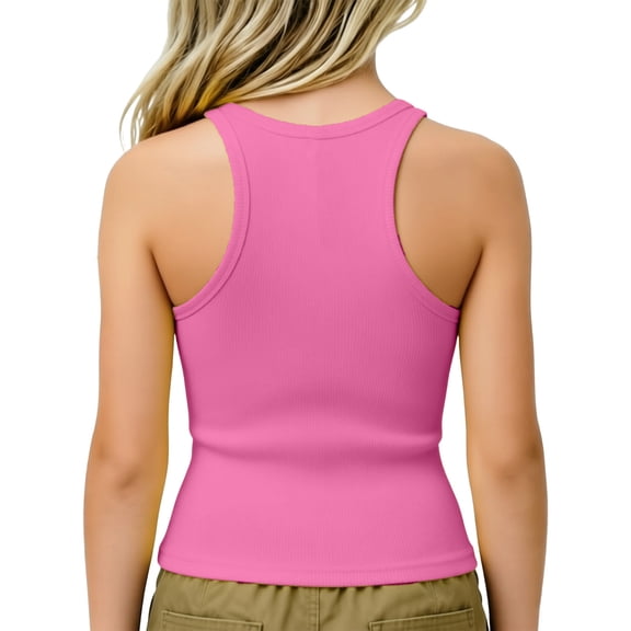 Vividxx Girls Summer Tops Kids Athletic Racerback Crewneck Sleeveless Tank Tops Dance Workout Yoga Shirts Tops For Kids