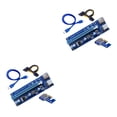 thumbnail image 3 of Transemion 2021 PCI-E Riser 6-pin with LED Lights Crypto Mining Card 1x TO 16x PCI-E RISER Blue 1M 2Set, 3 of 6