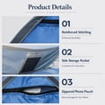 thumbnail image 3 of Mini Head Sun Shelter Tent, Pop Up Face Sun Shade Canopy with Phone Holder, Portable Beach Tent (Blue, 1pc), 3 of 5