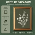 thumbnail image 6 of Gold Framed Wall Art, Botanical Floral Pictures Wall Decor, Plant Minimalist Canvas Prints Paintings, Vintage Dark Green Cottage Artwork for Living Room Bedroom 12x16 Inch, 6 of 14