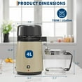 thumbnail image 3 of Sunvasagoo 4L Stainless Steel Water Distiller, 110V/750W, Gold/Red/Silver Glass Jug, 3 of 9