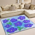 thumbnail image 2 of Purple Blossoms 63''x48'' Plush Memory Foam Bath Mat, Soft, Absorbent, Non Slip, Durable, 2 of 7