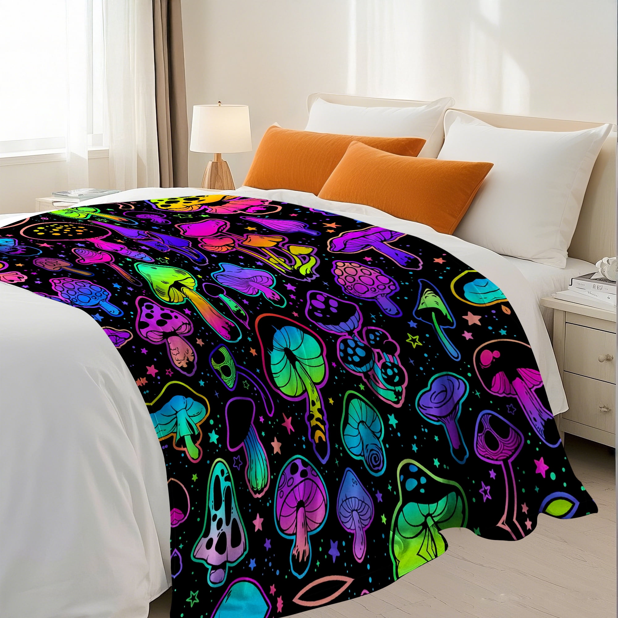 Flannel Fleece Throw Blanket Bed Blanket, Lightweight Cozy Twin Size Plush Blanket for Sofa Couch,60"X80"