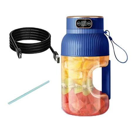 

HAFNFUE Multifunctional Portable Juicer Cup With Digital Display 2024 Portable Smoothie Portable USB Rechargeable Juice Cup Things to Keep Cool