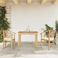 thumbnail image 1 of vidaXL 3 Piece Garden Dining Set Solid Wood Teak, 1 of 5
