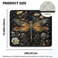 thumbnail image 2 of ZIATUBLES Washing Machine Top Dust Cover Pad Water Resistant Washer and Dryer Top Protector Mat for Laundry Room Washable Home Kitchen Decor Accessories, 24 x 19.7 Inch, Dragonfly Flower, 2 of 7