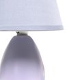 thumbnail image 5 of Creekwood Home Nauru 9.45" Traditional Petite Ceramic Oblong Bedside Table Desk Lamp Two Pack Set with Matching Tapered Drum Fabric Shade for Nightstand, End Table, Dorm, Purple, 5 of 6
