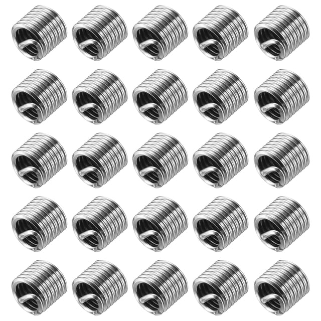 Uxcell 30 Pcs 5/16-18 Inserts de Fil 1.5D en Acier Inoxydable 304 Kit de Réparation Hélicoïdale