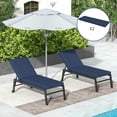 thumbnail image 5 of GVN Outdoor/Indoor Chair Pads, Seat Cushions,2 Patio Chaise Lounge Chair Cushions with Backrests, Replacement Patio Cushions, Navy Blue, 5 of 11