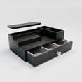 thumbnail image 7 of RFCUIBIJ Pine Wood Cologne Stand Organizer for Men  3 Tier Cologne Display Shelf Organizer with Hidden Compartment and Velvet Lining Drawer  Perfume Display Holder, 7 of 7