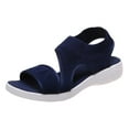 thumbnail image 5 of Oyedens Walking Sandals for Women Comfort Memory Foam Slip on Slingback Sandals Flat Sandals, 5 of 7