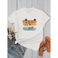 thumbnail image 3 of Vintage-Inspired Floral Print Women's Cotton T-Shirt - Comfortable & Stylish Casual Round Neck Short Sleeve Top, Perfect for Casual Attire Tee For Adult, Men, Women, Teen, Teenager, Adolescent, Youth, 3 of 6