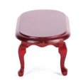 thumbnail image 4 of Dollhouse Miniature Table European Retro Small Exquisite Good Texture 1:12 Mini Dollhouse Furniture for Kids DecorationMahogany Color, 4 of 5