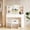 White, variant on Lacoo Makeup Vanity Set with Lighted Mirror & Storage Stool, 3 Color Dimmable LED Dressing Table with Drawers & Shelves for Bedroom, White
