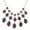 Purple, variant on 1928 Jewelry "Jeweltones" Oval White Opaque Stone Bib Strand Necklace For Women 16" + 3" Extender