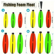 Huhudde 15pcs Fishing Foam Bobbers Peg Float Fishing Corks Slip Bobbers 1.5/2/2.5/3in Float Fishing Tackle