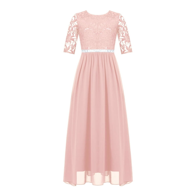 chinese dress ladies Satin Junior Bridesmaid Dress Butterfly Sleeves 16 Years / Cappuccino main image 0