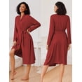 thumbnail image 2 of Ekouaer Kimono Robes for Women Long Lightweight Knit Bathrobe Shawl Soft Sleepwear Casual Ladies Loungewear, 2 of 6
