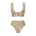 thumbnail image 5 of Daiia Giraffes Head Women's Bikini Set Two Piece Swimsuit High Waisted Bikini Adjustable Straps Bikini Perfect for Beach, Pool, and Summer Vacation-Small, 5 of 9